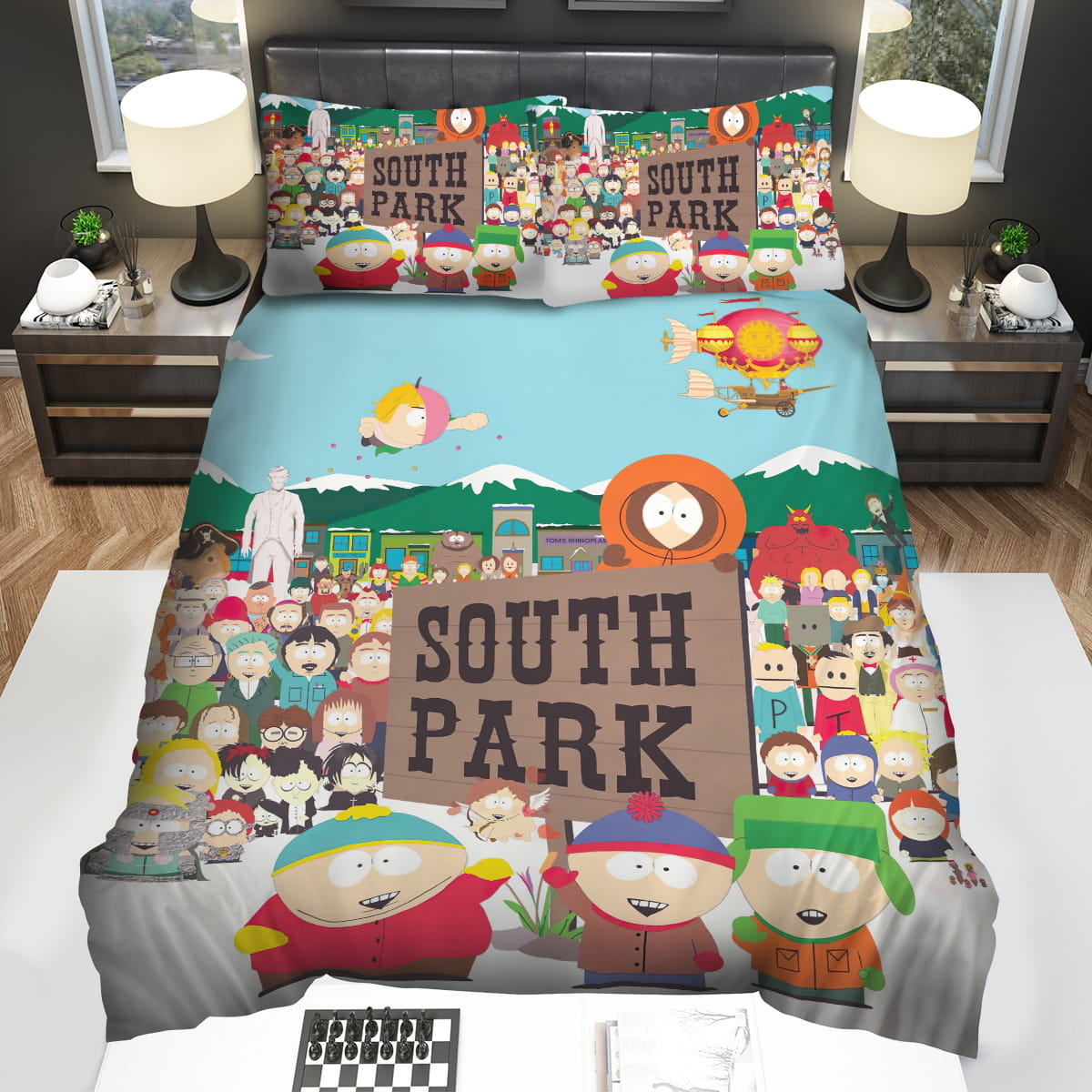 South Park Characters All In One Decorative Bedding Sets with Duvet Cover Flatsheet Pillowcase