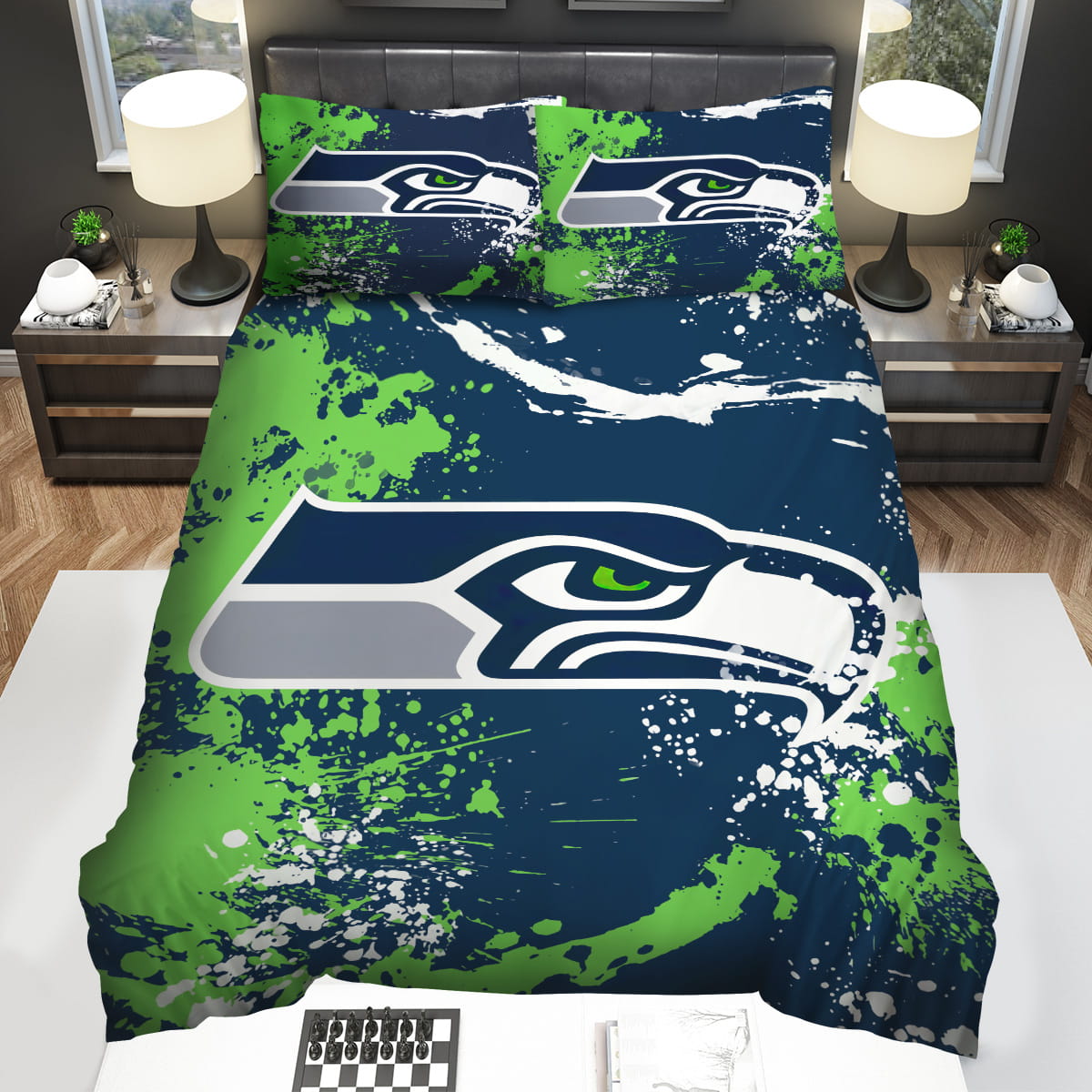 Seattle Seahawks Bedding Sets Gift For Christmas Thanksgiving Halloween