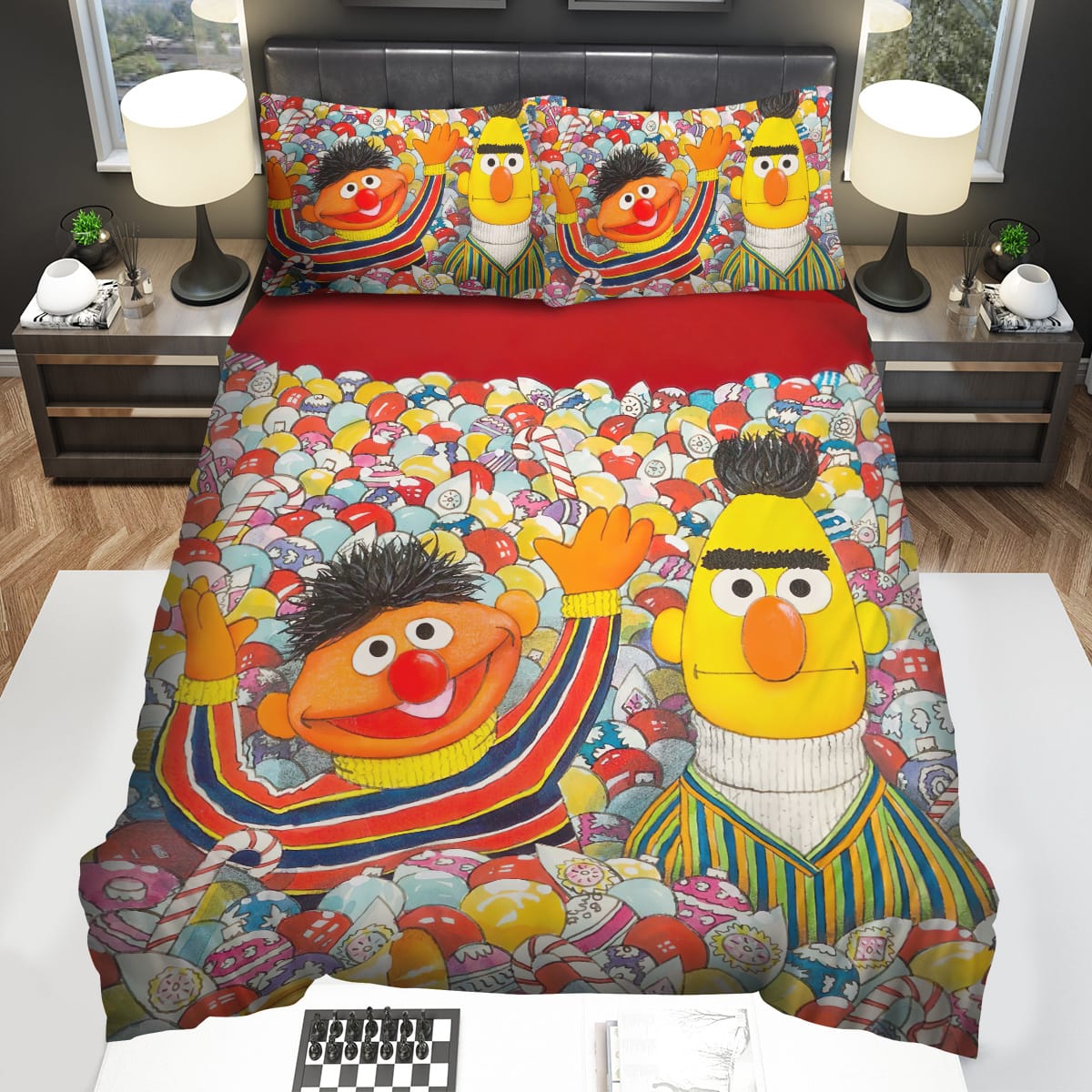 Sesame Street Ernie And Bert In The Ball House Bedding Sets Gift For Christmas Birthday Thanksgiving
