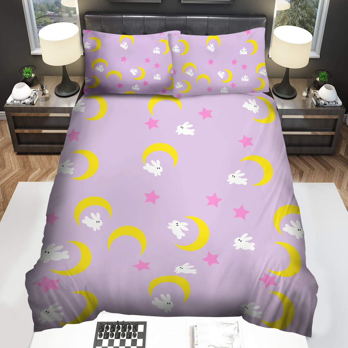 Sailor Moon White Bunny And New Moon Bedding Sets Gift For Christmas Birthday Thanksgiving