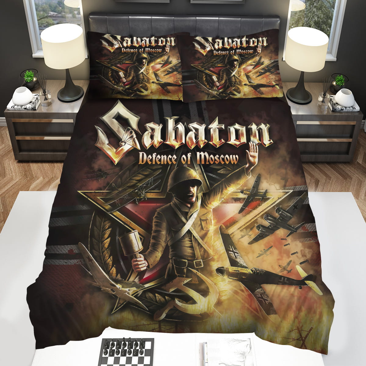 Sabaton Band Defence Of Moscow Album Bedding Sets Gift For Christmas Thanksgiving Halloween