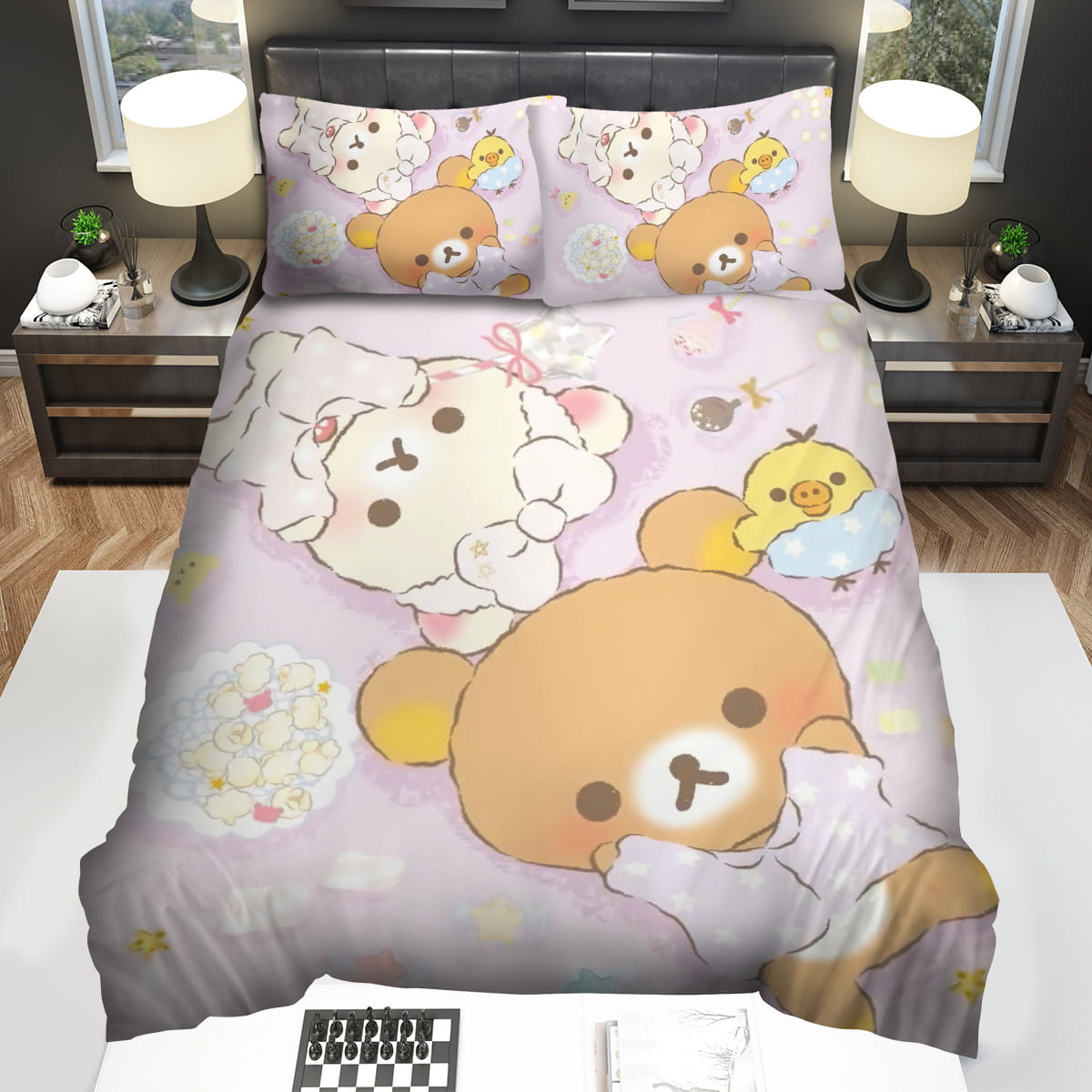 Rilakkuma Dream Pajama Partys Decorative Bedding Sets with Duvet Cover Flatsheet Pillowcase