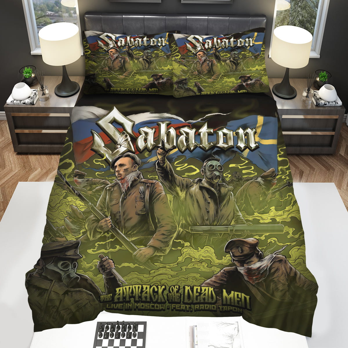 Sabaton Band The Attack Of The Dead Men Poster Bedding Sets Duvet Cover Flatsheet Pillowcase