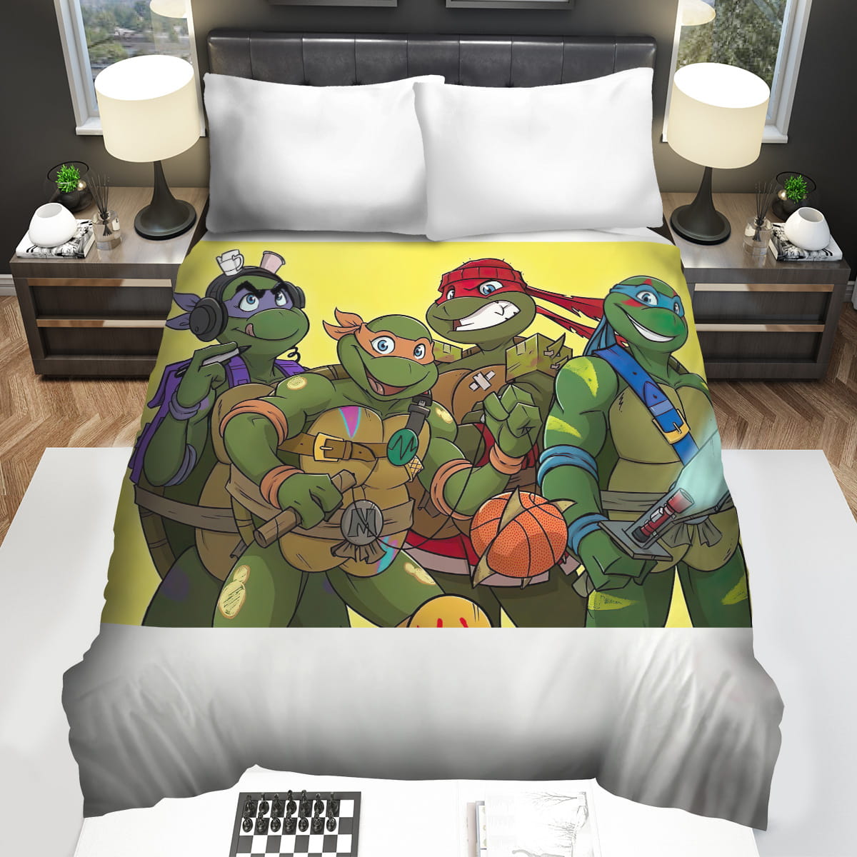 Rise Of The Teenage Mutant Ninja Turtles The Squad Decorative Bedding Sets with Duvet Cover Flatsheet Pillowcase