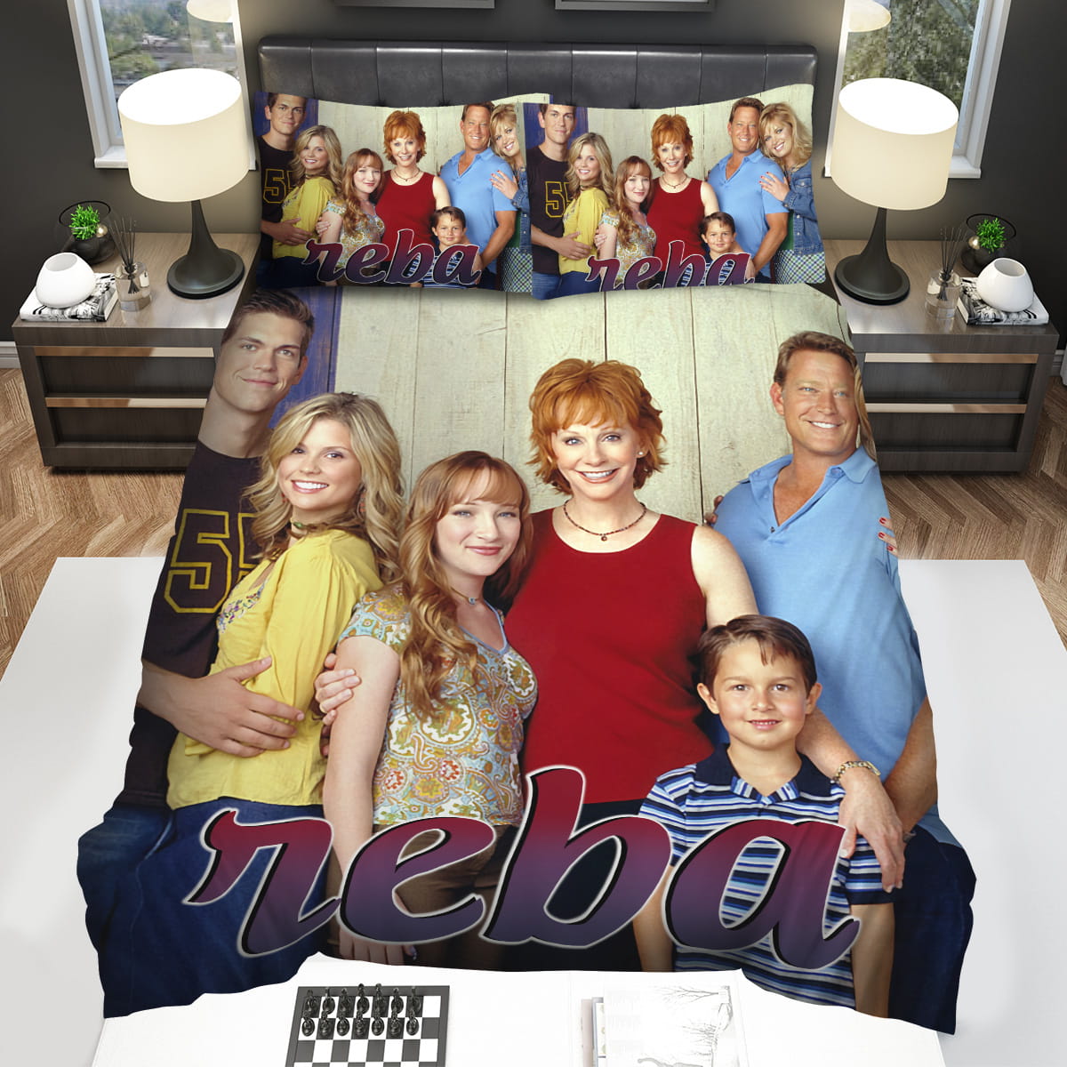 Reba Movie Poster Decorative Bedding Sets with Duvet Cover Flatsheet Pillowcase