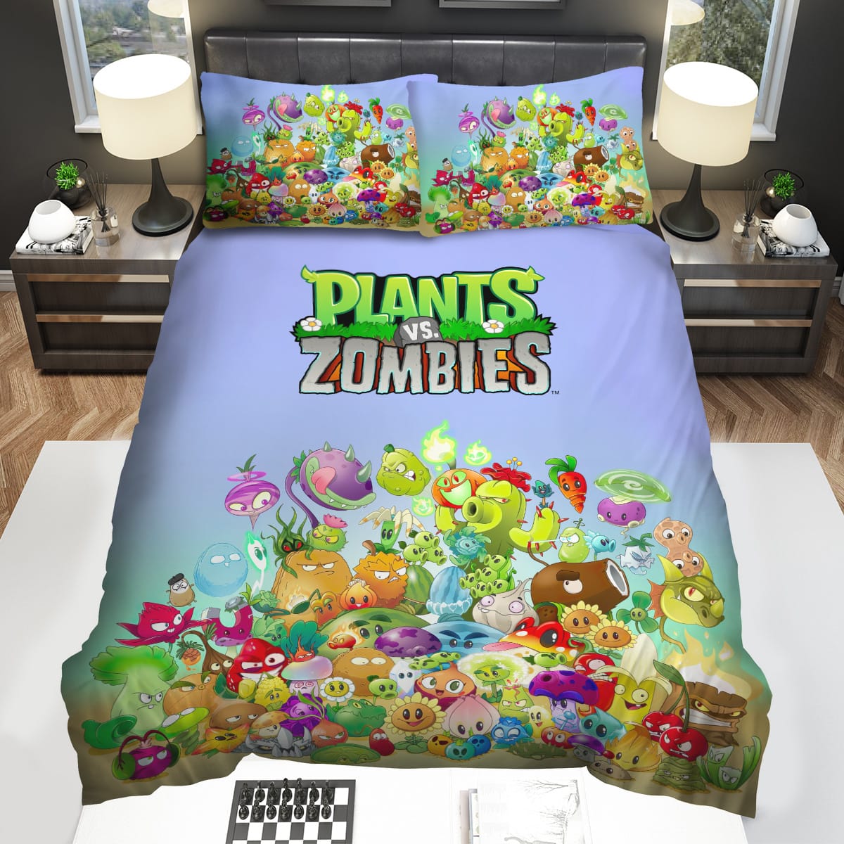 Plants Vs Zombies Video Games Bedding Sets Duvet Cover Flatsheet Pillowcase