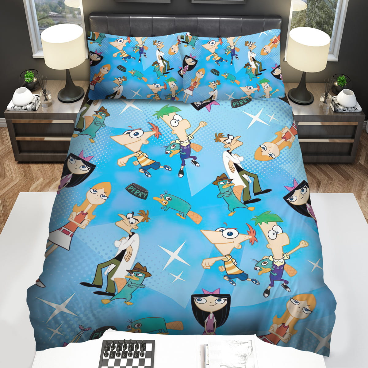 Phineas And Ferb Themed Decorative Bedding Sets with Duvet Cover Flatsheet Pillowcase