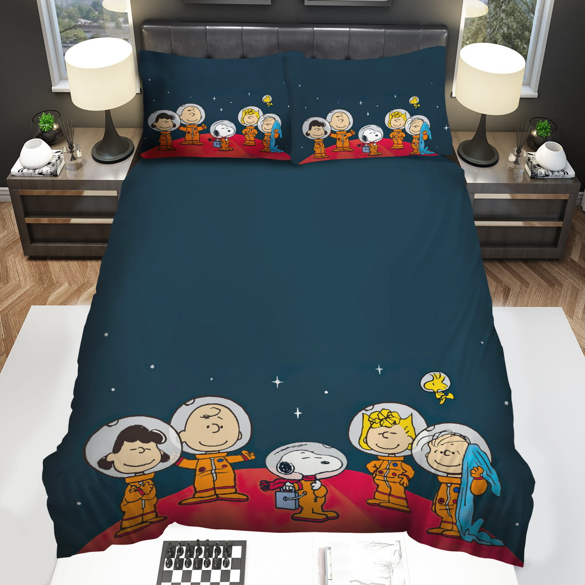 Peanuts Characters Being Astronauts Decorative Bedding Sets For Fan