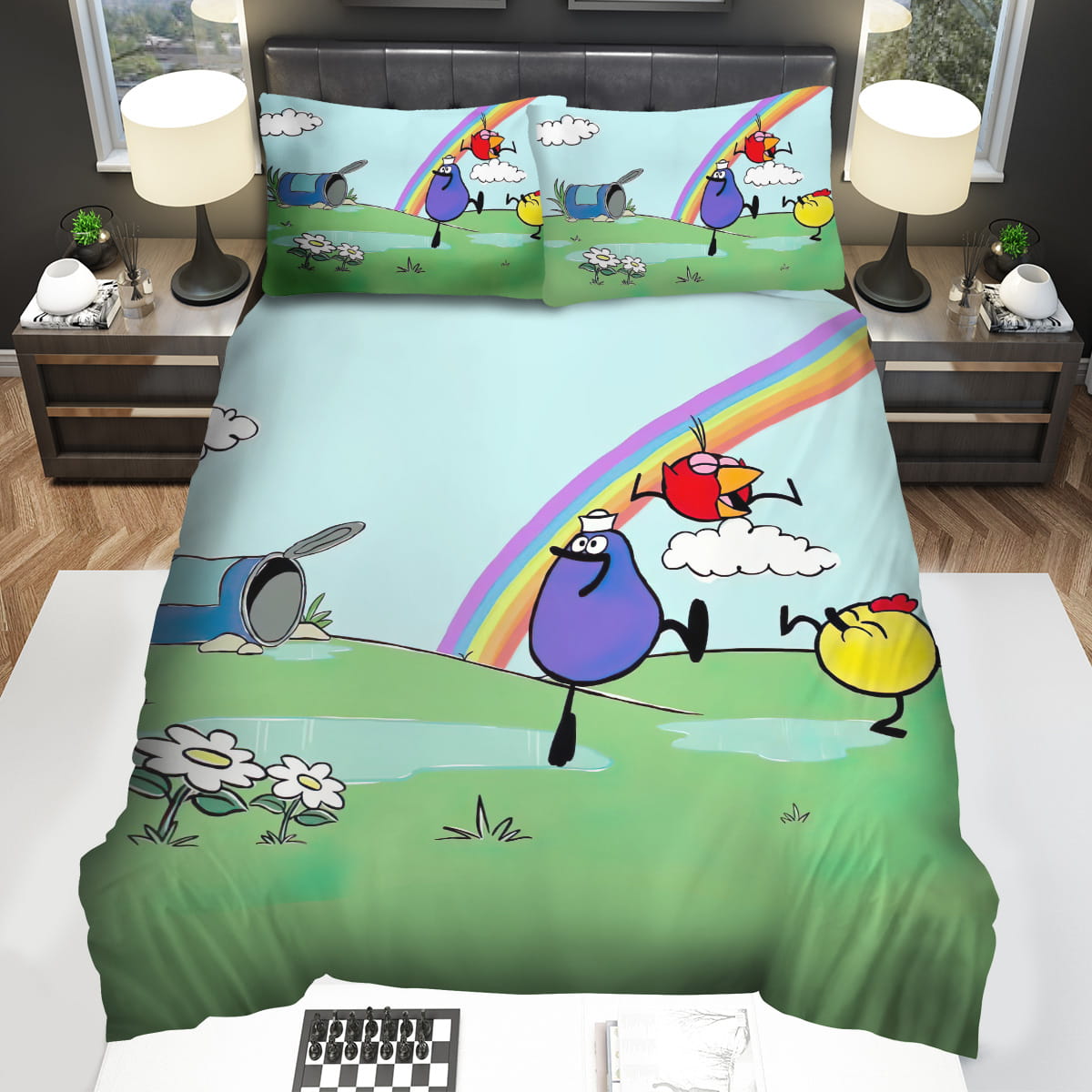 Peep And The Big Wide World Episode Chirp Shapes Up Bedding Sets Duvet Cover Flatsheet Pillowcase