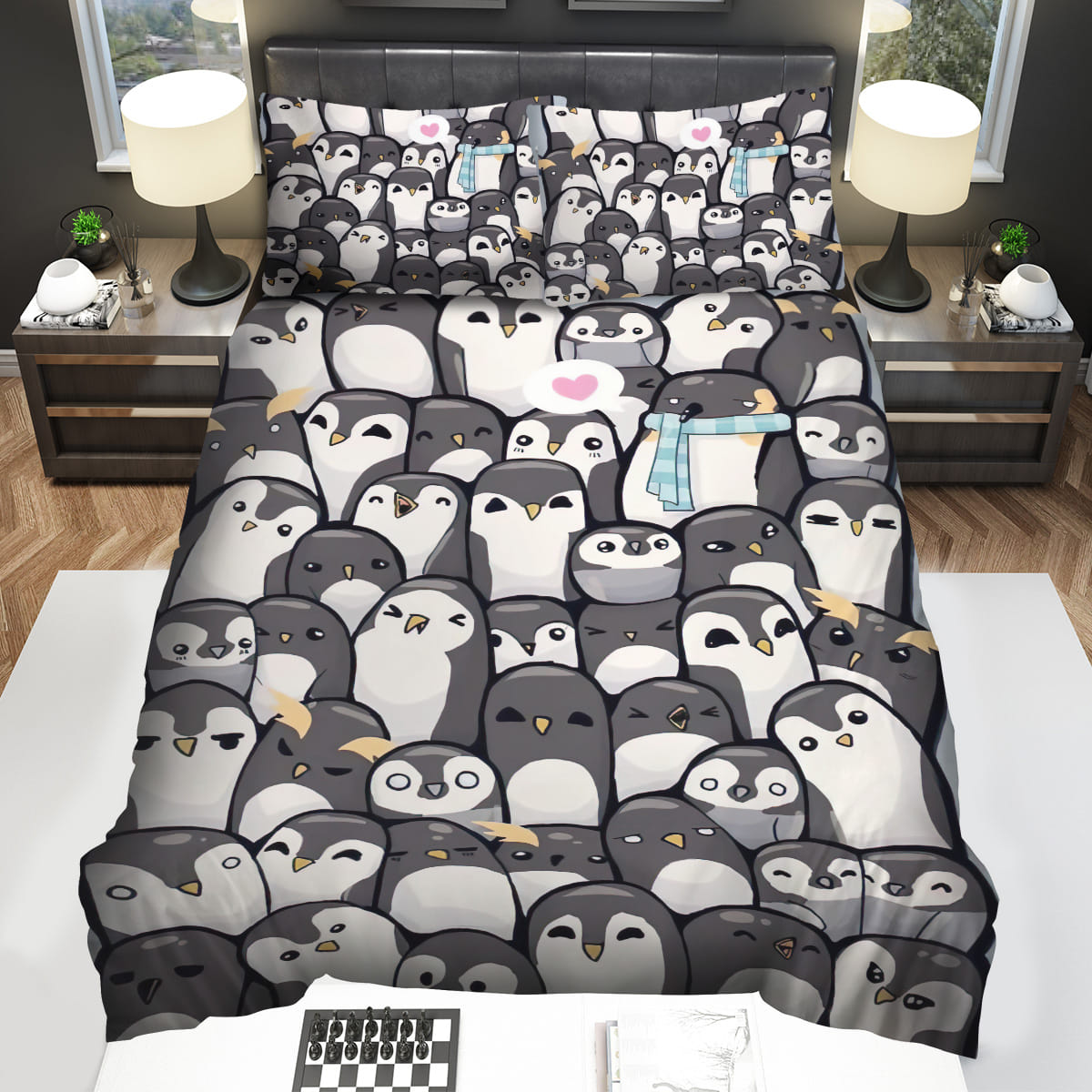 Penguin-Themed Bedding Sets Gift For Christmas Birthday Thanksgiving
