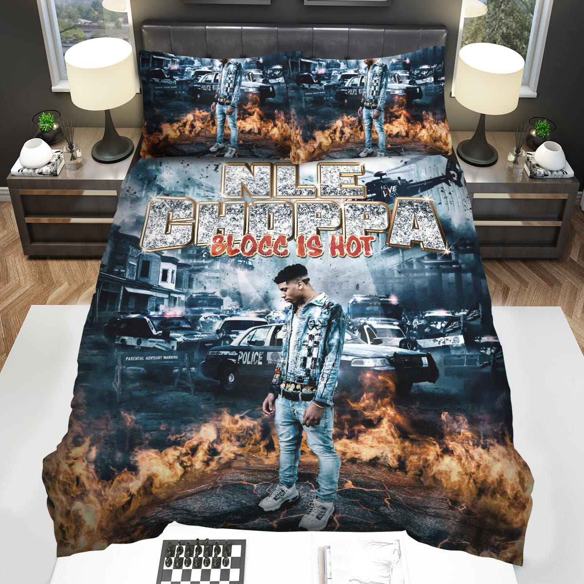 Nle Choppa Blocc Is Hots Bedding Sets Gift For Christmas Birthday Thanksgiving