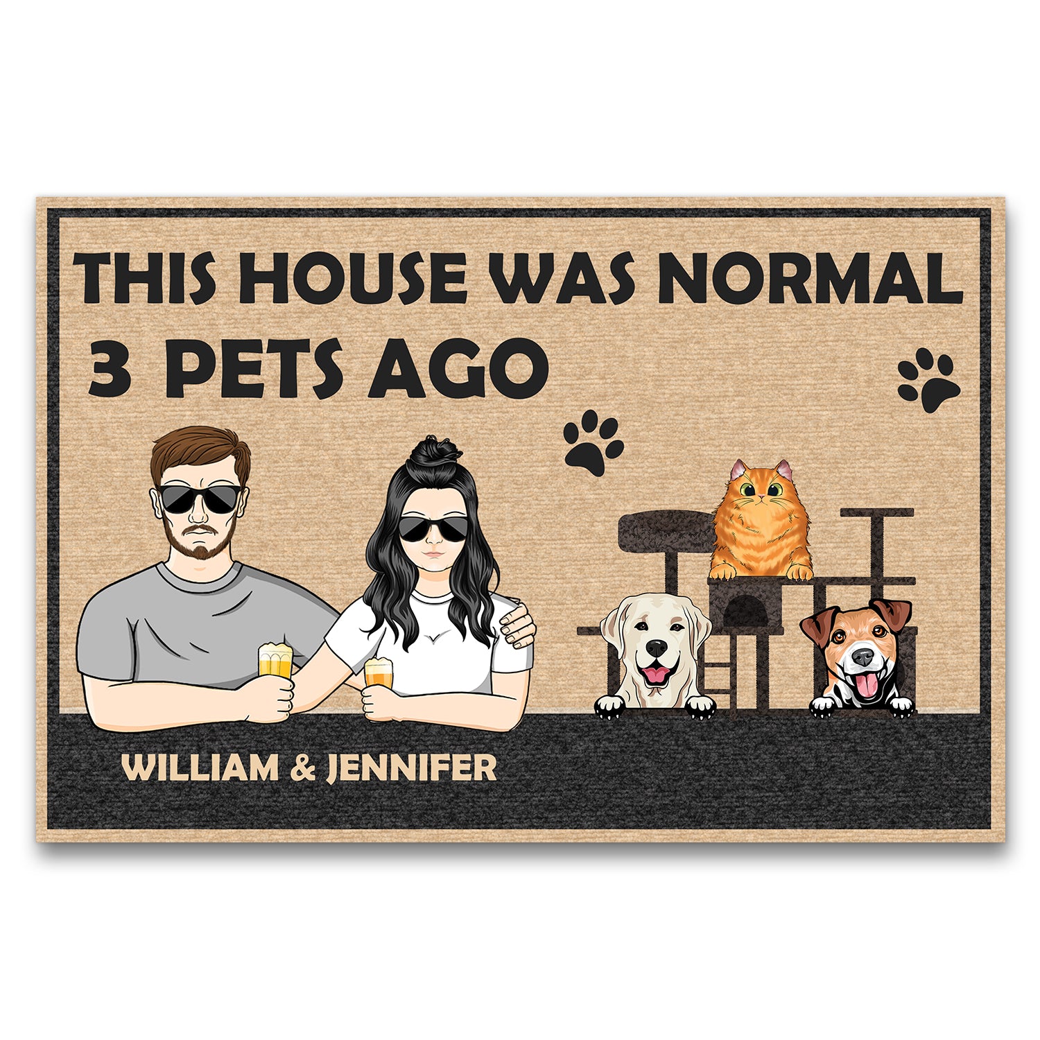 Pet Lovers This House Was Normal Dogs Ago Custom Doormat
