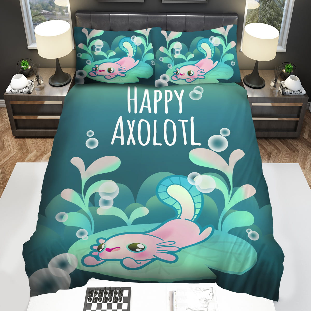 My Happy Axolotl Bedding Sets Gift For Christmas Thanksgiving Halloween