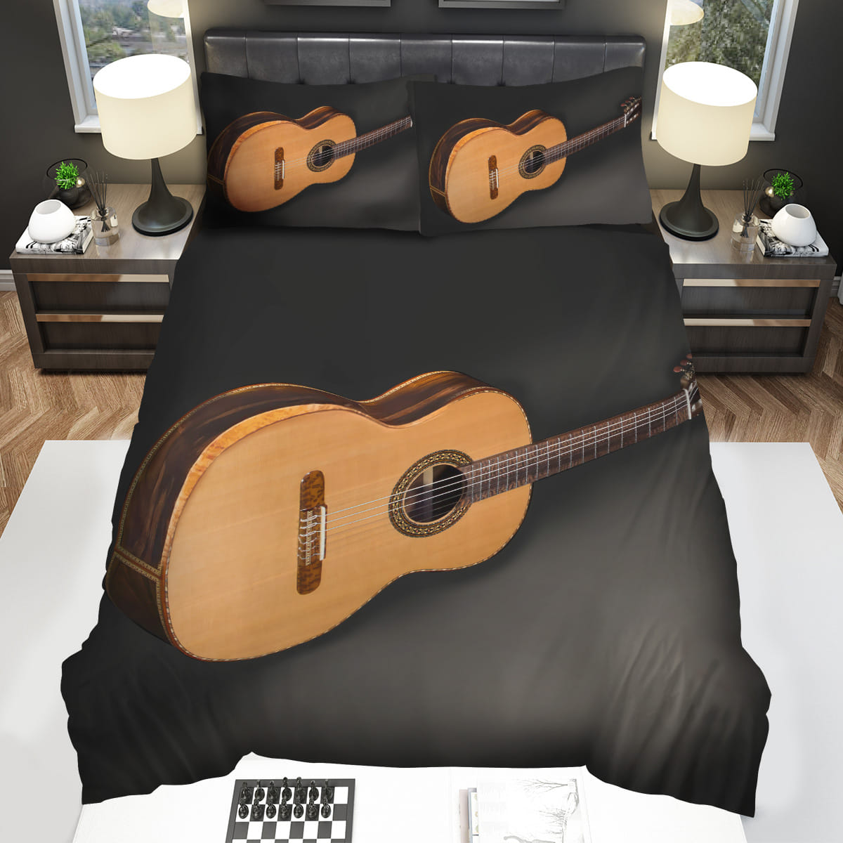 Music Guitar 3d Bedding Sets Gift For Christmas Thanksgiving Halloween