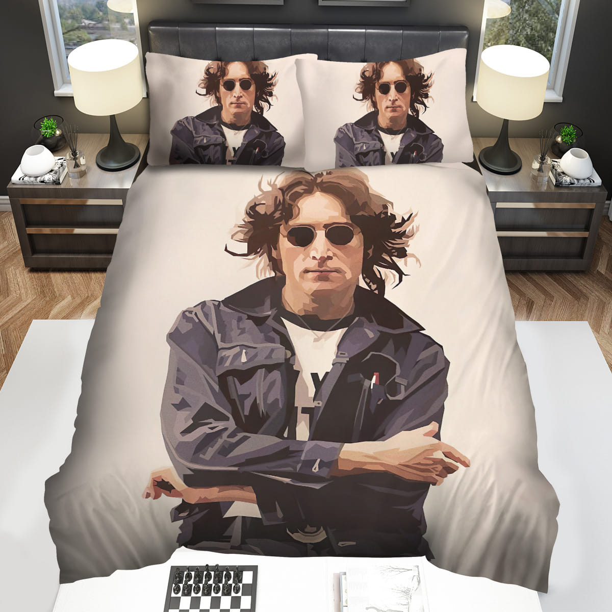 Music John Lennon Artwork Of The Songwriter Bedding Sets Duvet Cover Flatsheet Pillowcase