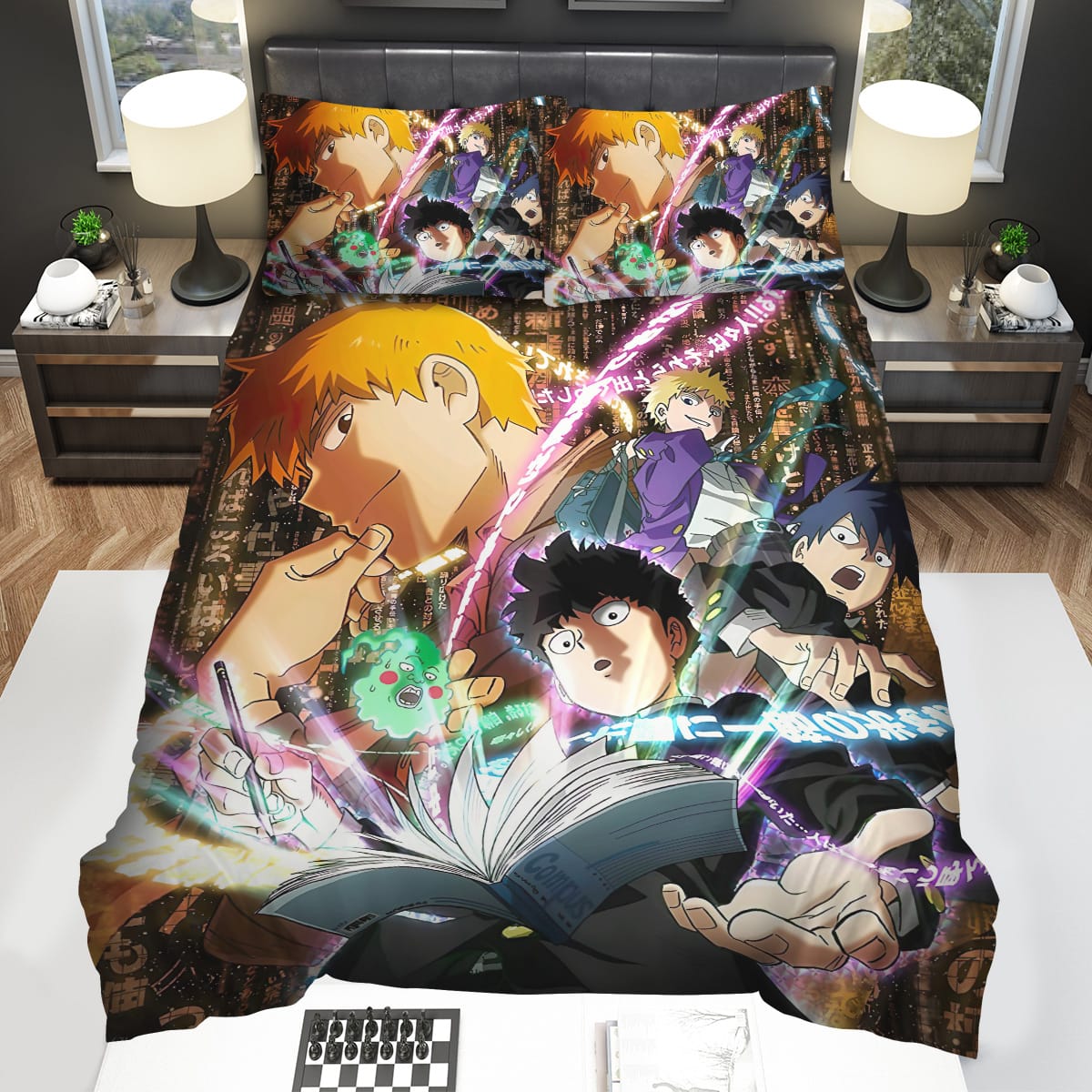 Mob Psycho 100 Anime Characters Bedding Sets Duvet Cover Flatsheet Pillowcase