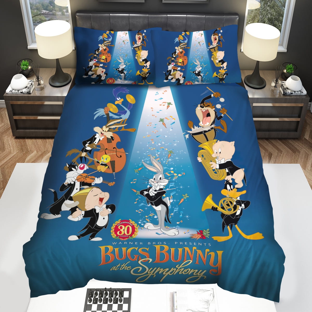 Looney Tunes Bugs Bunny At The Symphony Decorative Bedding Sets with Duvet Cover Flatsheet Pillowcase