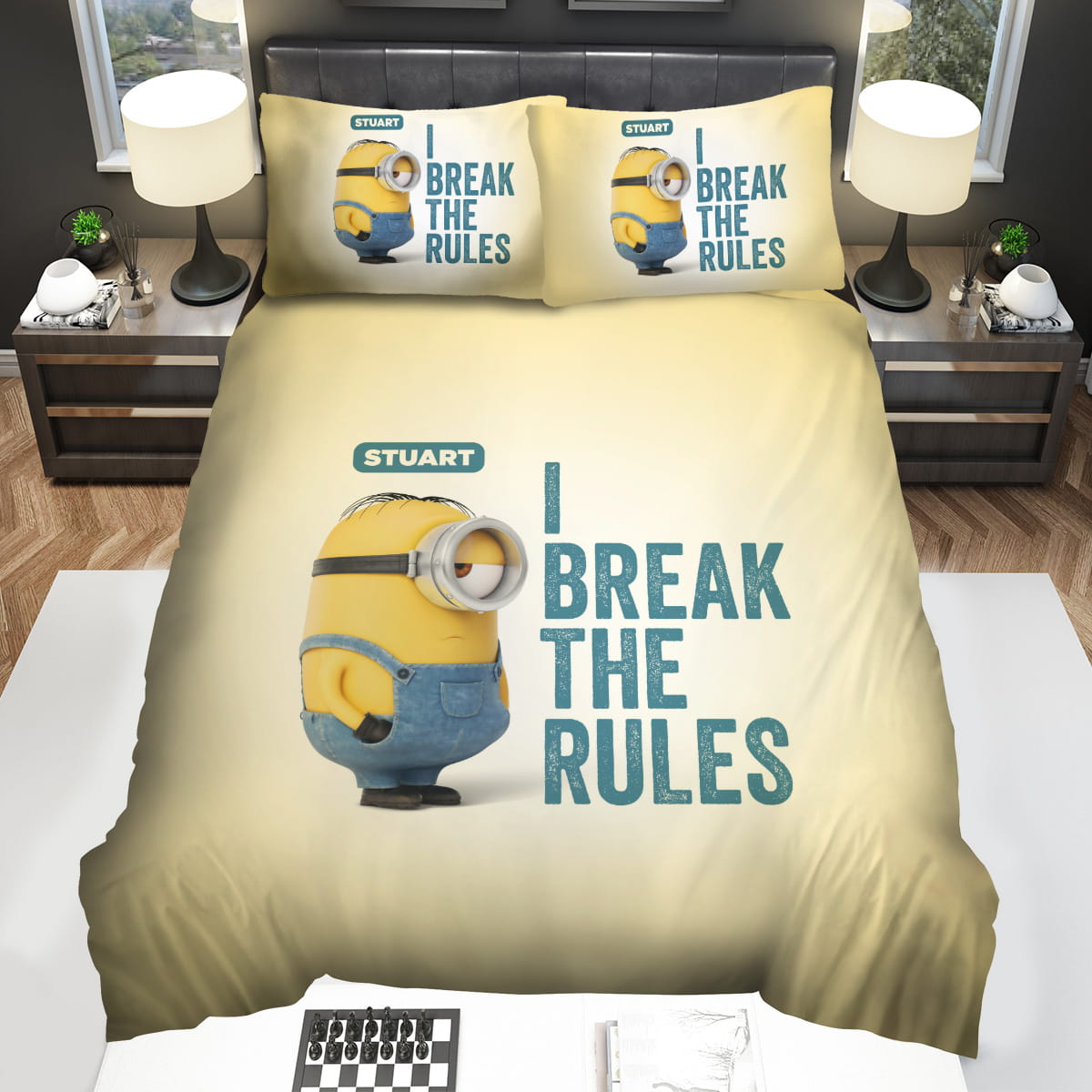 Minion In Despicable Me I Break The Rule Decorative Bedding Sets For Fan
