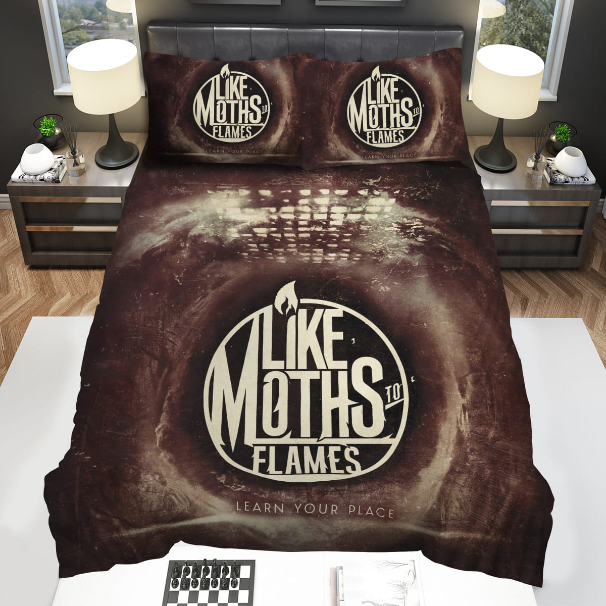 Like Moths To Flames Learn Your Place Album Music Bedding Sets Gift For Christmas Thanksgiving Halloween