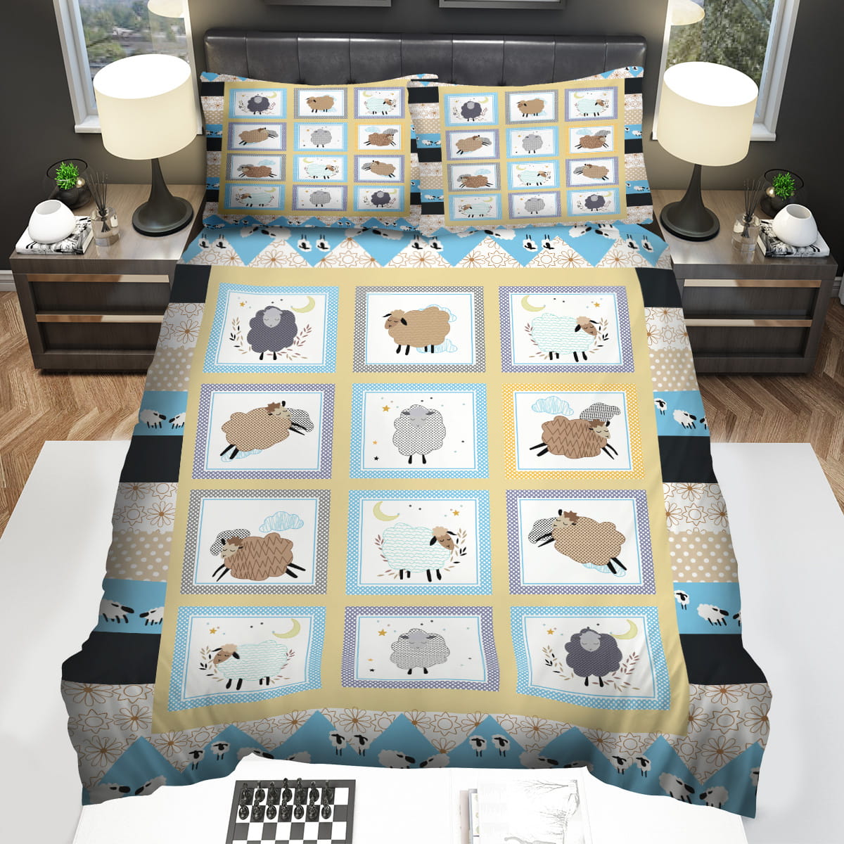 Little Sheep Decorative Bedding Sets For Fan
