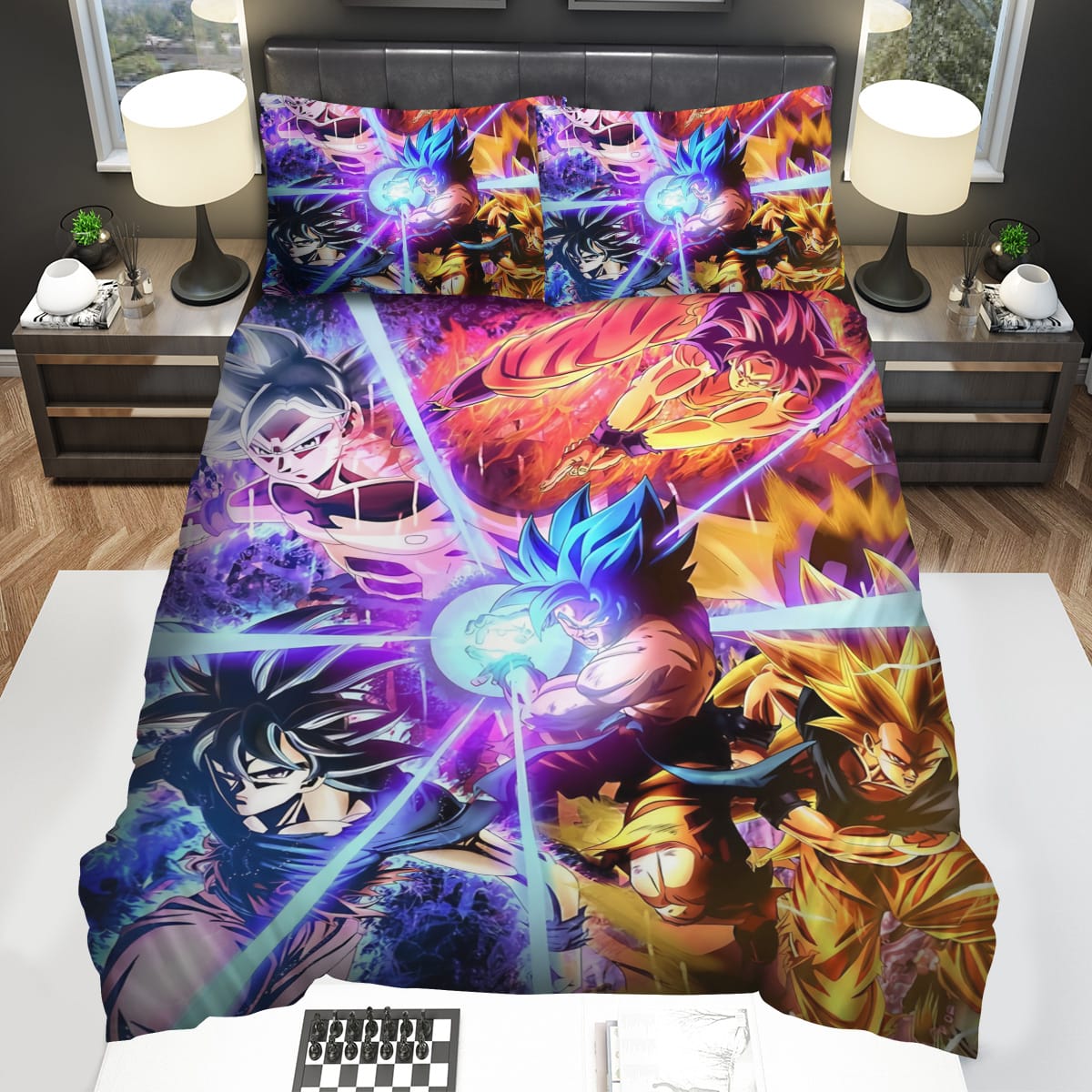 Legendary Super Saiyan Goku Dragon Ball Decorative Bedding Sets with Duvet Cover Flatsheet Pillowcase