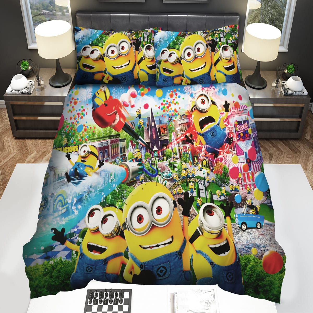 Minion In Despicable Me Minions Park Bedding Sets Duvet Cover Flatsheet Pillowcase