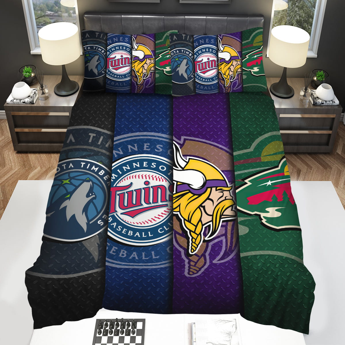 Minnesota Sports Teams Bedding Sets Duvet Cover Flatsheet Pillowcase