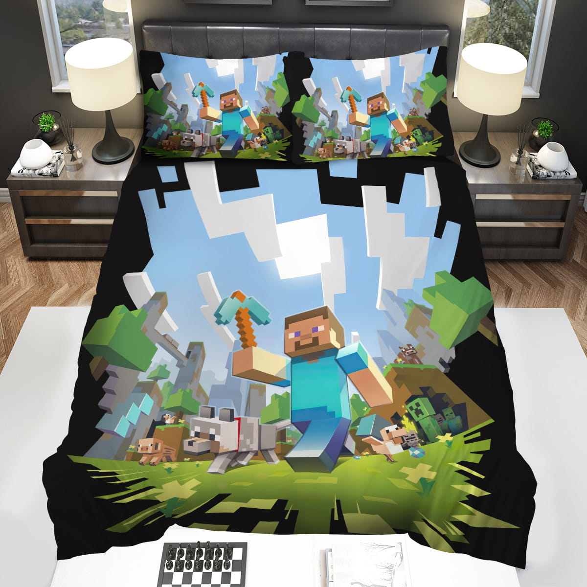 Minecraft The Movies Decorative Bedding Sets with Duvet Cover Flatsheet Pillowcase