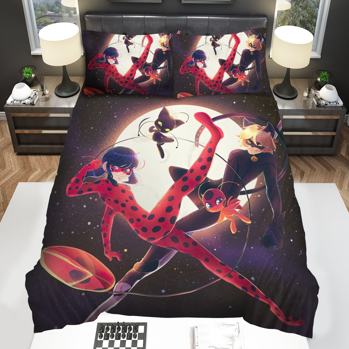 Ladybug & Cat Noir With Tikki And Plagg Decorative Bedding Sets For Fan