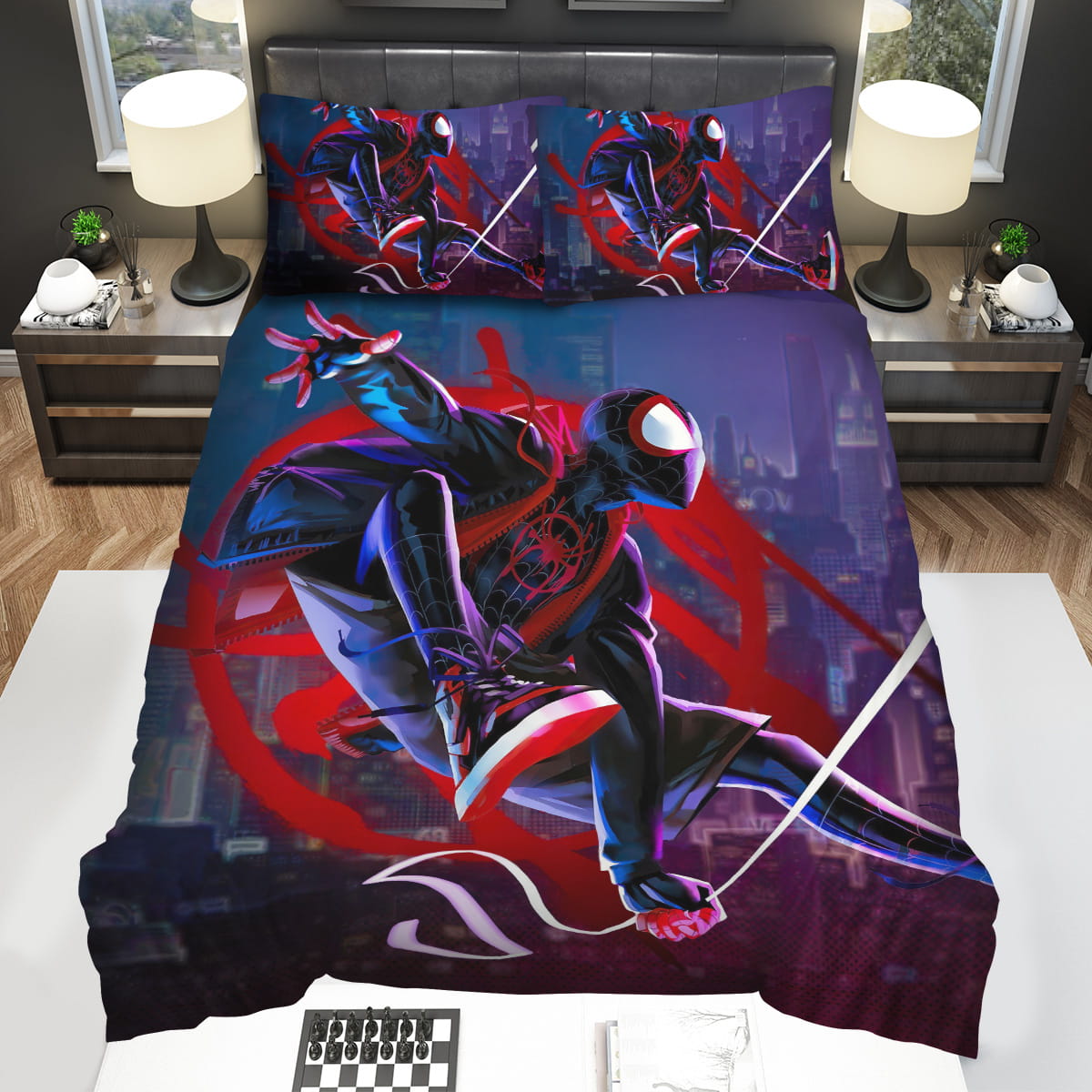 Miles Morales Spider-Man Art Decorative Bedding Sets For Fan
