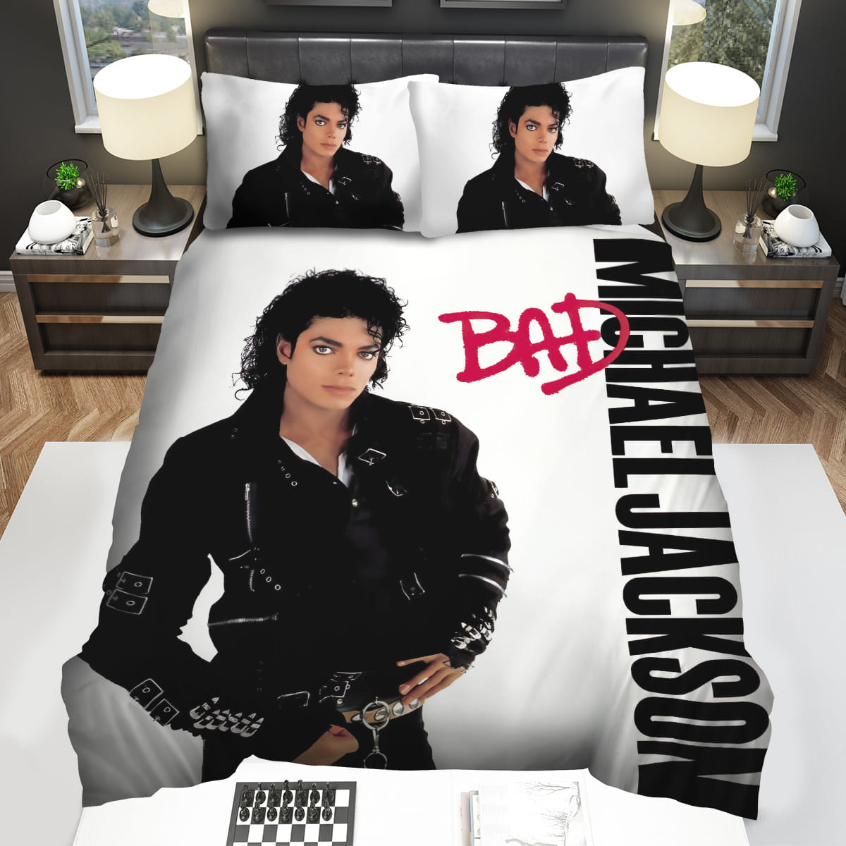 Michael Jackson Bad Album Cover Bedding Sets Gift For Christmas Birthday Thanksgiving