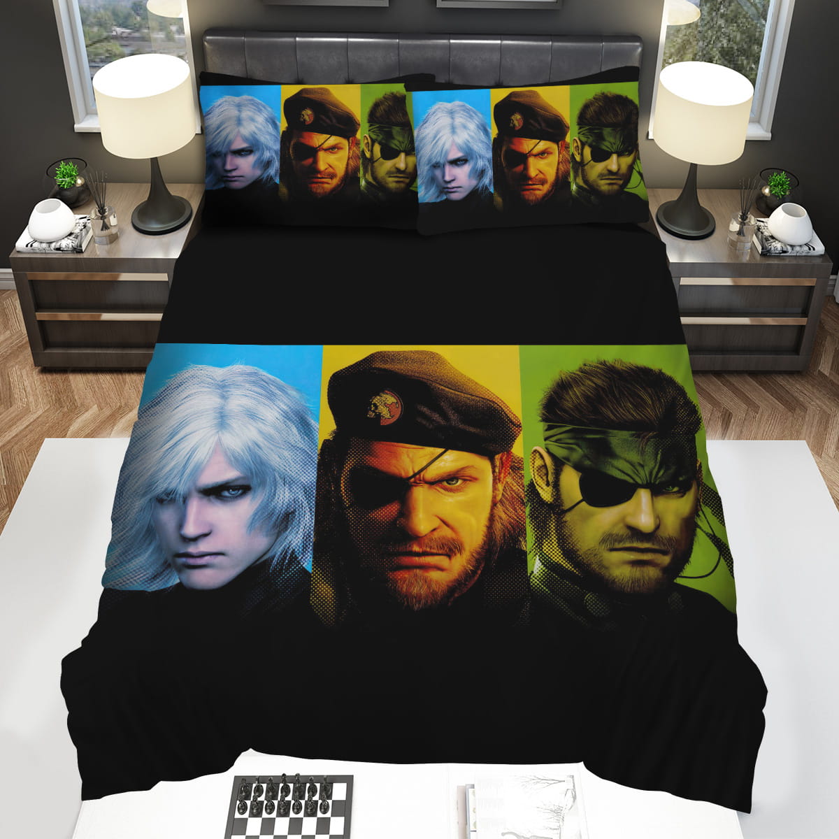 Metal Gear Solid Main Characters Portraits Bedding Sets Gift For Christmas Thanksgiving Halloween