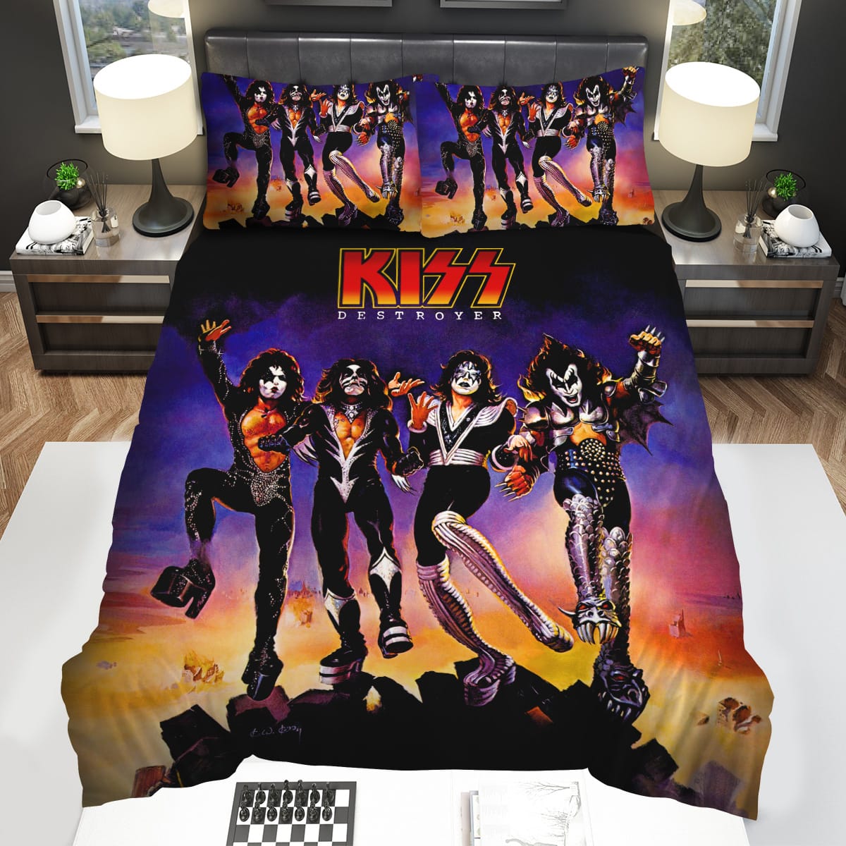 Kiss Destroyer Album Covers Bedding Sets Duvet Cover Flatsheet Pillowcase
