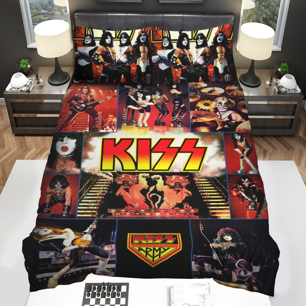 Kiss Bedding Sets Gift For Christmas Thanksgiving Halloween