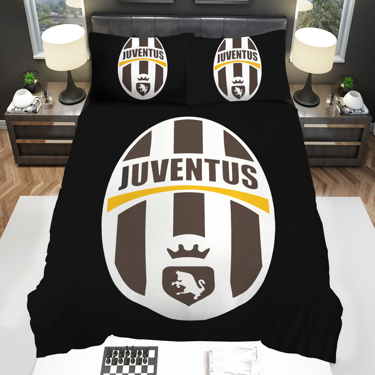 Juventus Soccer Club Logo Bedding Sets Gift For Christmas Thanksgiving Halloween