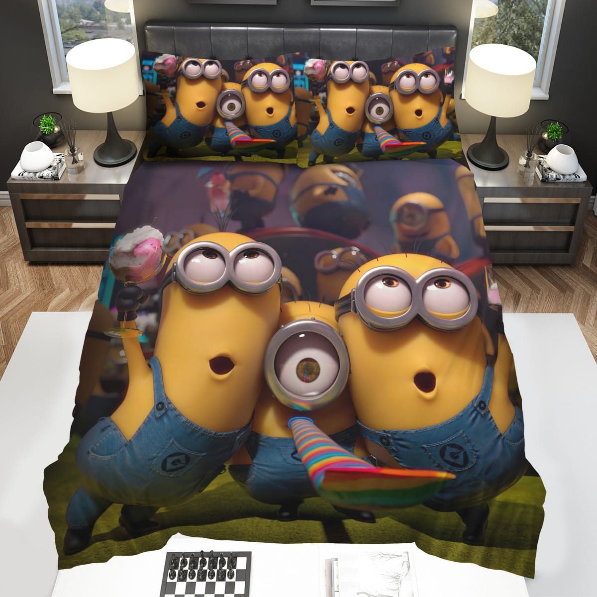 Kevin The Minion from Despicable Me Decorative Bedding Sets with Duvet Cover Flatsheet Pillowcase