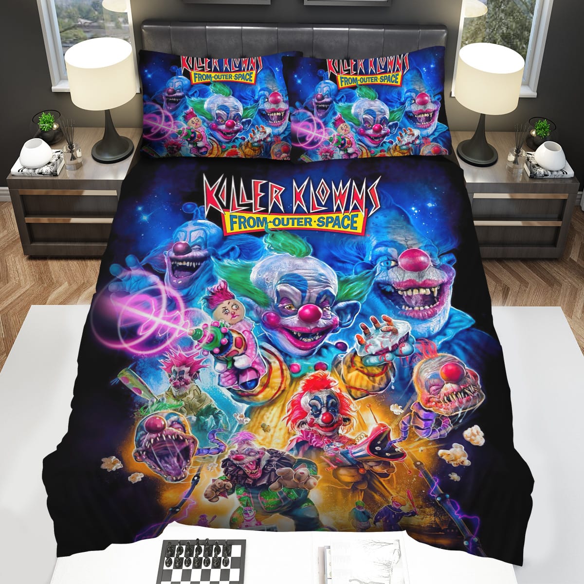 Killer Klowns From Outer Space Movie Poster Iv Photos Bedding Sets Duvet Cover Flatsheet Pillowcase