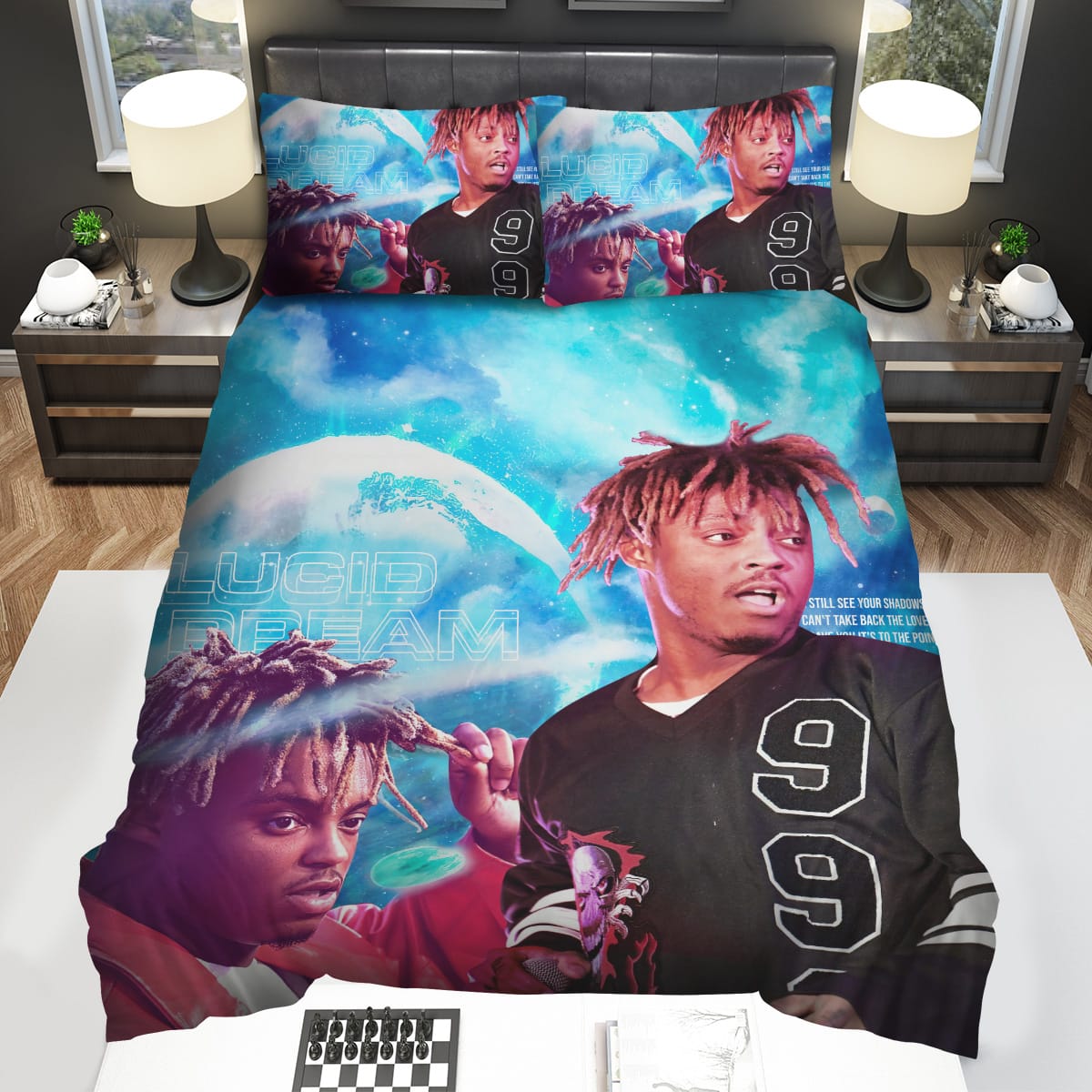 Juice Wrld Lucid Dream Songcover Decorative Bedding Sets with Duvet Cover Flatsheet Pillowcase