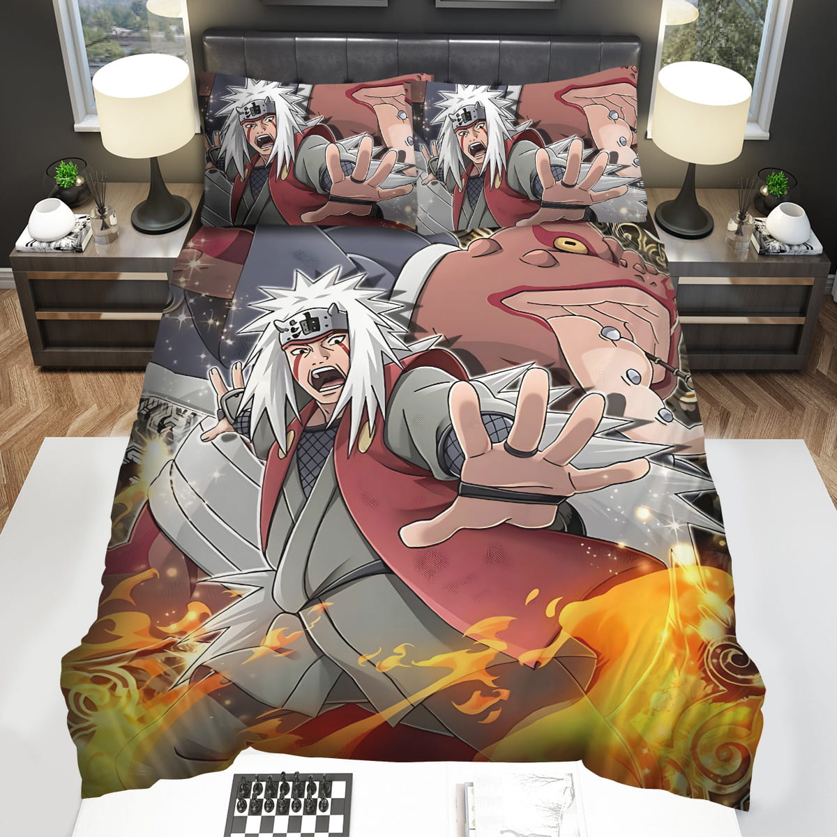 Jiraiya In Sage Mode Artwork Decorative Bedding Sets with Duvet Cover Flatsheet Pillowcase