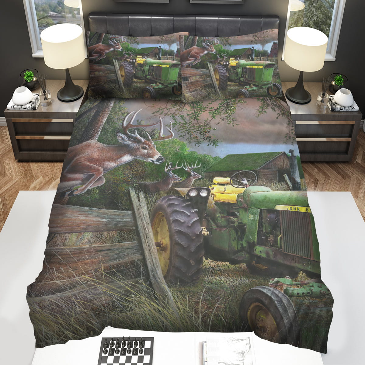 John Deere Abandoned Farm Bedding Sets Gift For Christmas Birthday Thanksgiving
