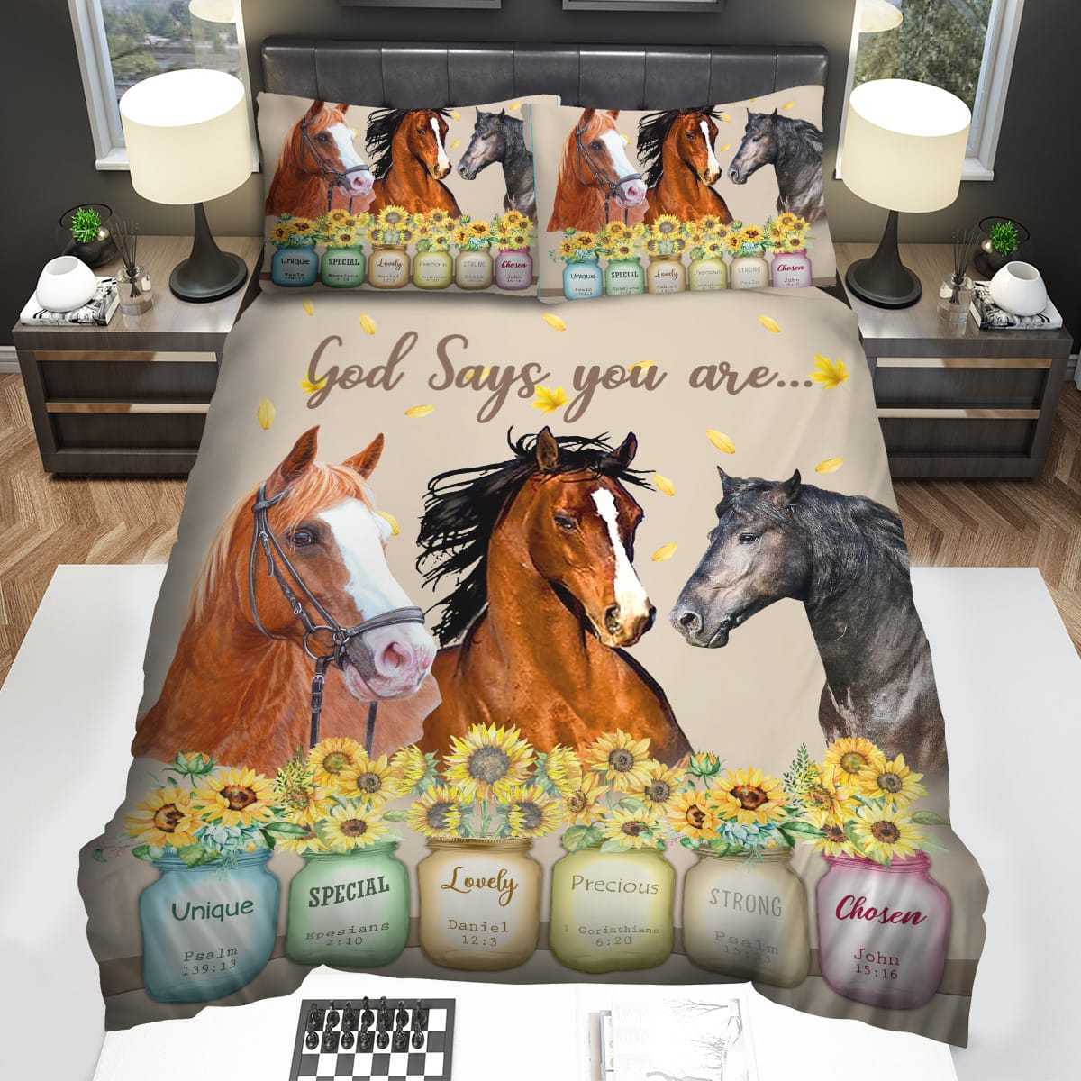 Horse God Says You Are Bedding Sets Gift For Christmas Birthday Thanksgiving