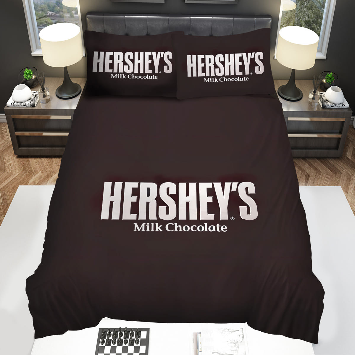 Hersheys Milk Chocolate Logo Bedding Sets Gift For Christmas Thanksgiving Halloween