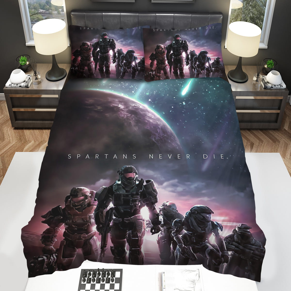 Halo Spartans Never Dies Bedding Sets Gift For Christmas Birthday Thanksgiving