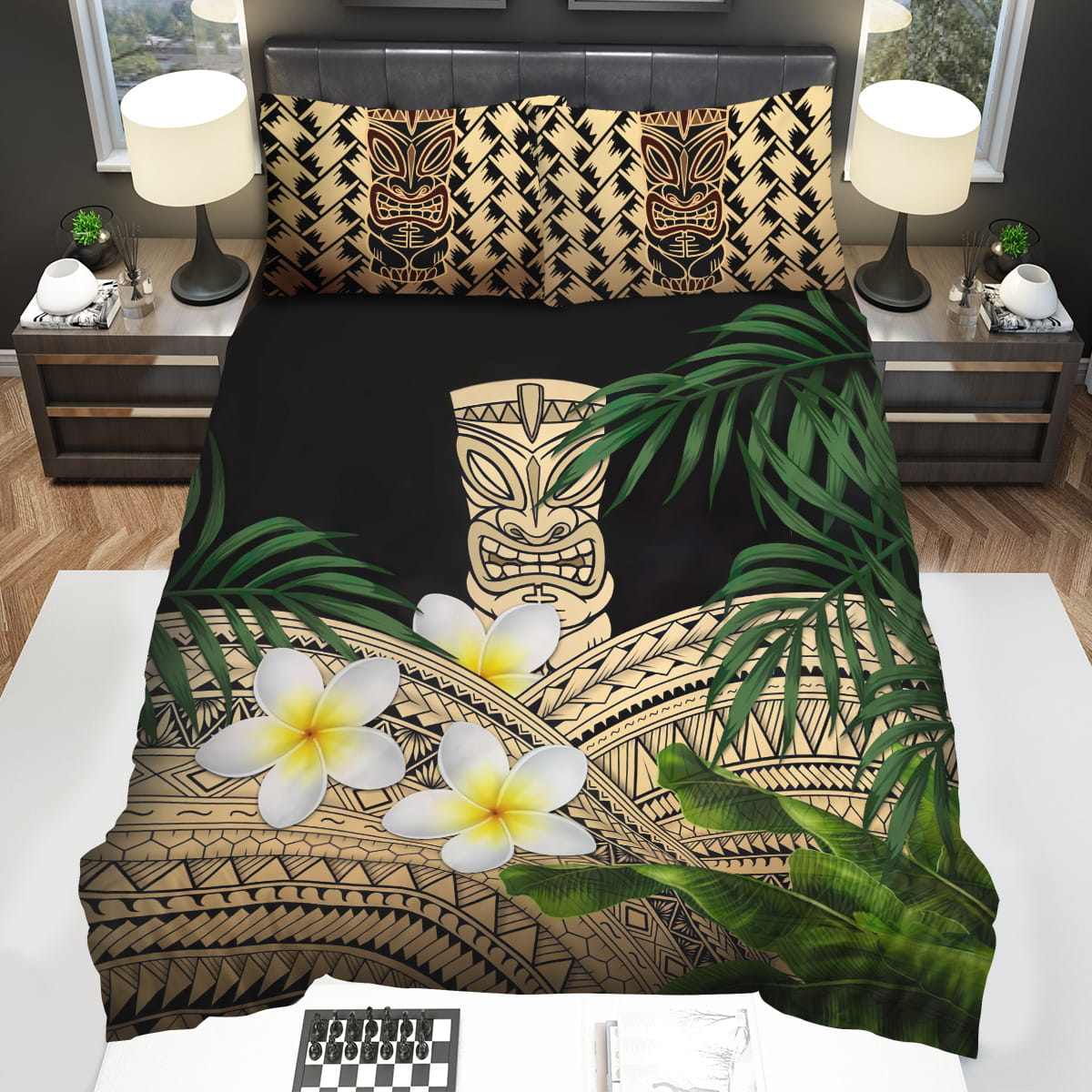 Hawaii Tiki Mask 3Ds Decorative Bedding Sets For Fan