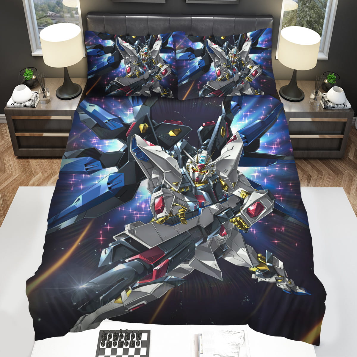 Gundam Sparkling Bedding Sets Gift For Christmas Thanksgiving Halloween