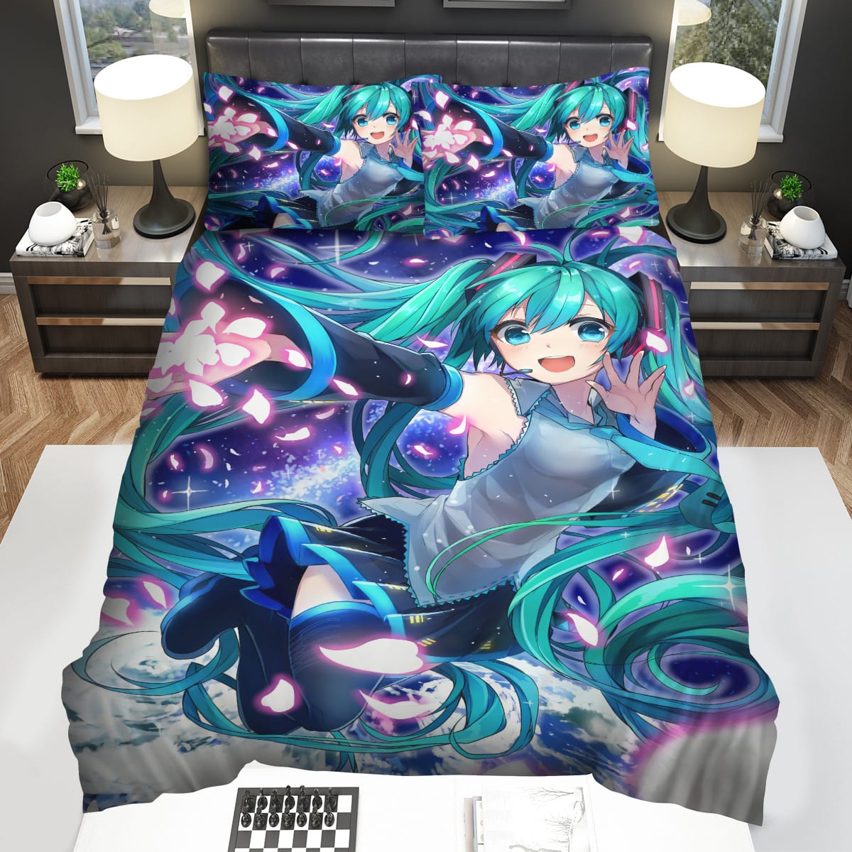 Hatsune Miku & Sakura Bedding Sets Gift For Christmas Thanksgiving Halloween