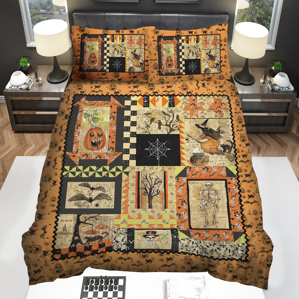 Halloween Decorative Bedding Sets with Duvet Cover Flatsheet Pillowcase