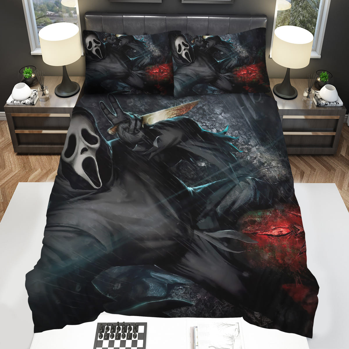 Ghostface Taking A Selfies Bedding Sets Gift For Christmas Thanksgiving Halloween