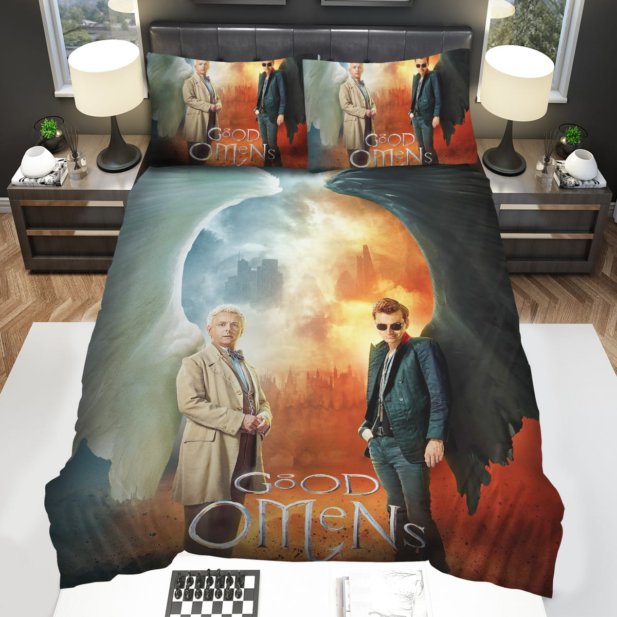Good Omens Movie Poster Bedding Sets Gift For Christmas Birthday Thanksgiving