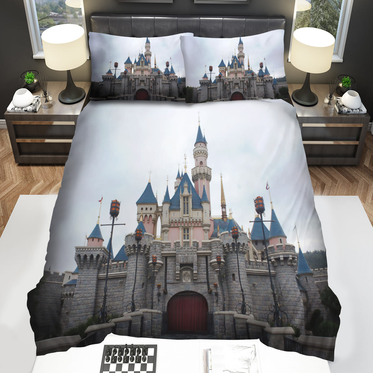 Disney Castle Bedding Sets Gift For Christmas Thanksgiving Halloween